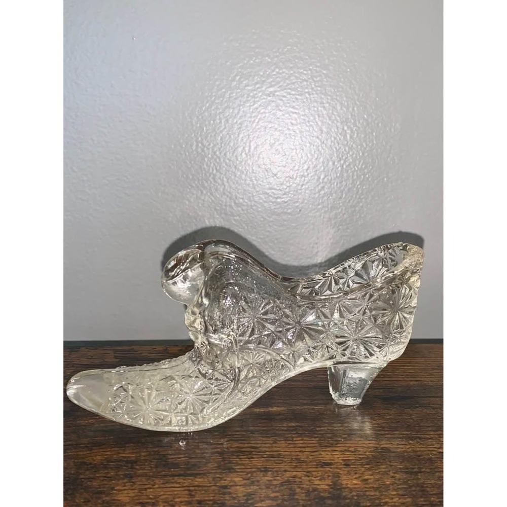 Vintage Fenton Clear Glass Slipper